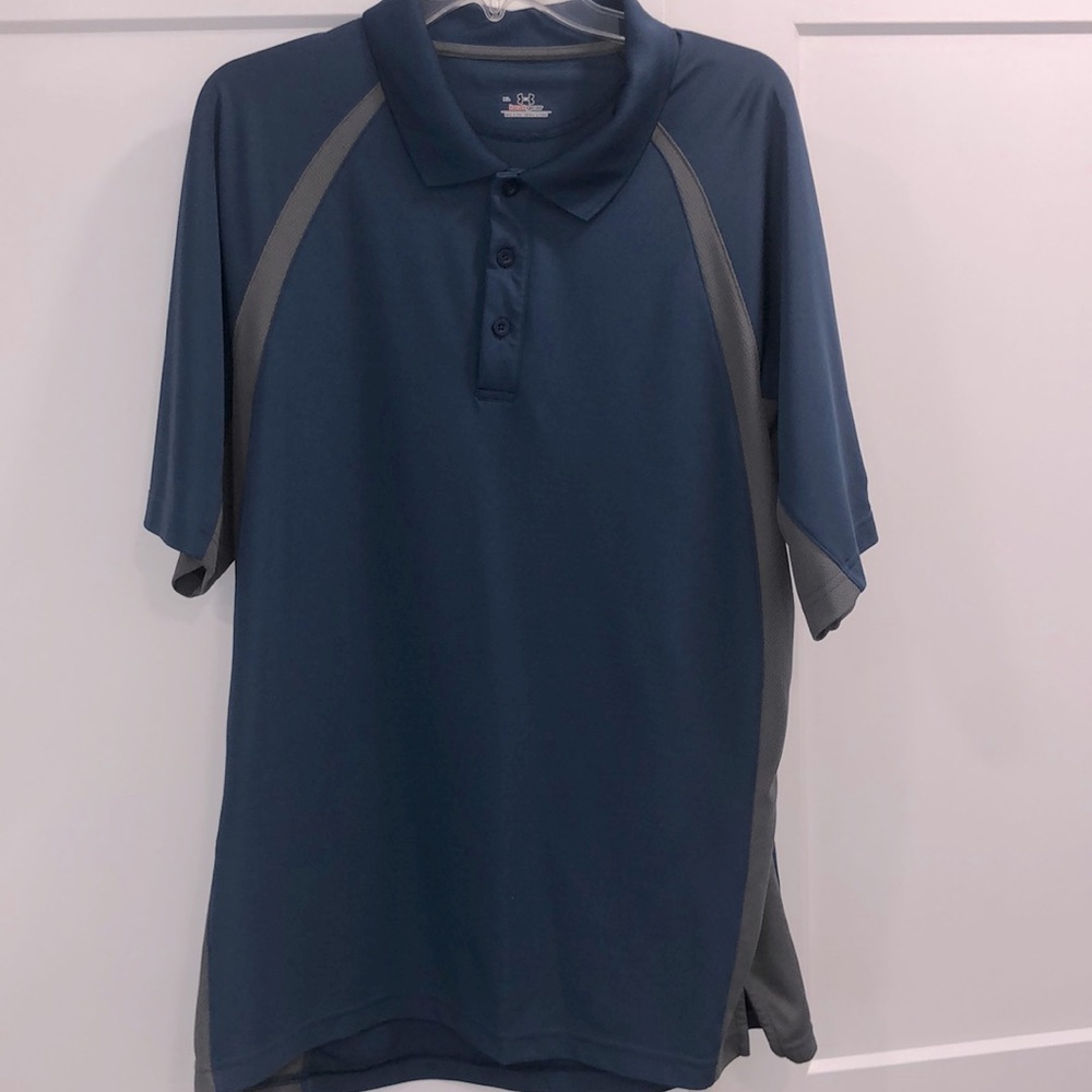 Under Armour Blue & Gray Heat Gear XL Polo
